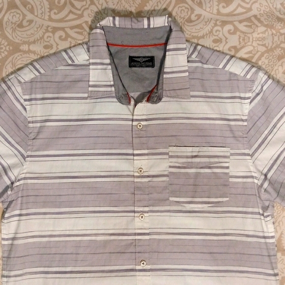 Men's Button Down Striped Shirt - Picture 2 of 5